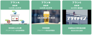 動画制作の価格一覧になります。